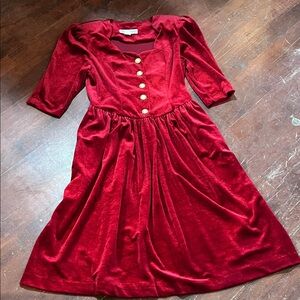 Rhodes Collection Red Velvet Dress